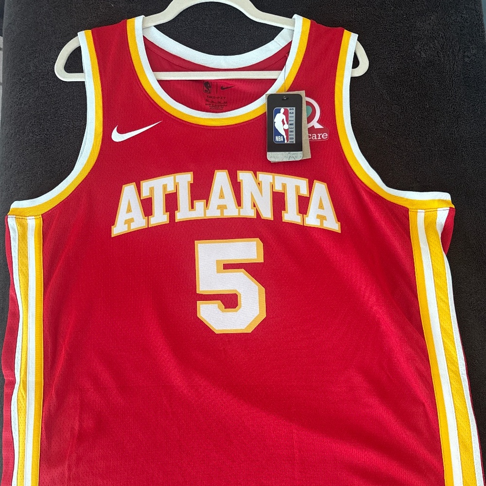 Dejounte Murray 5 Atlanta Hawks Unisex Swingman Jersey – Icon Edition – Red